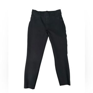 Women's Slim Straight Pants Pull On Faux Pockets Spanx Black Size Large